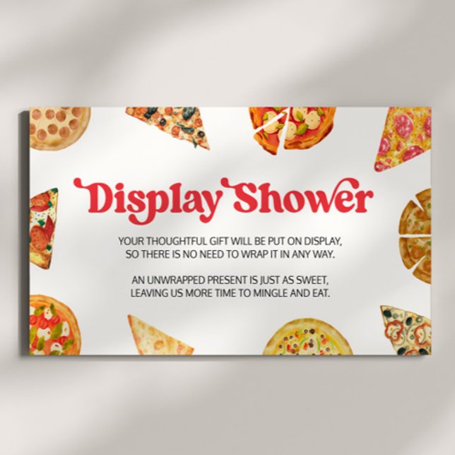 Slice Slice Baby! Pizza Baby Shower Display Shower Enclosure Card (Creator Uploaded)