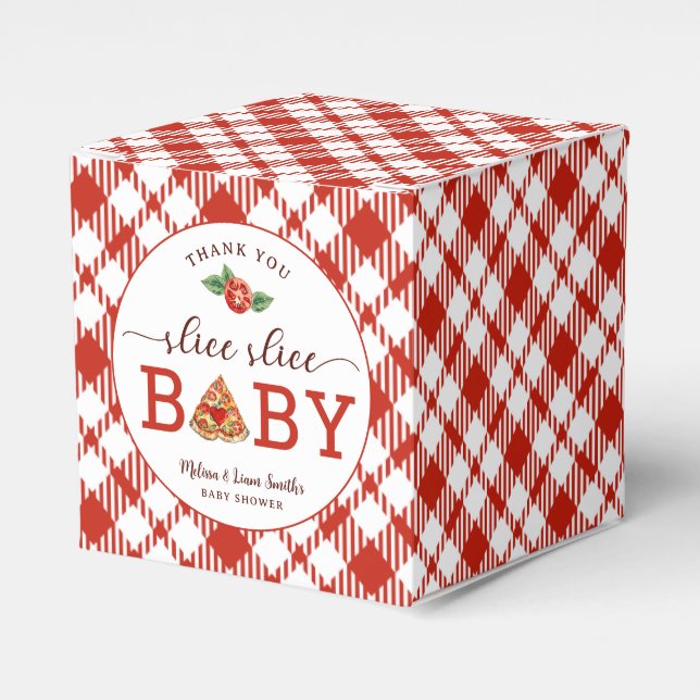 Slice Slice Baby Pizza Baby Shower Favour Boxes –  (Front Side)