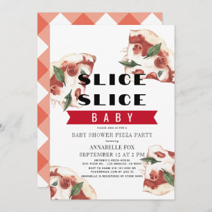 Slice Slice Baby Pizza Baby Shower Invitation