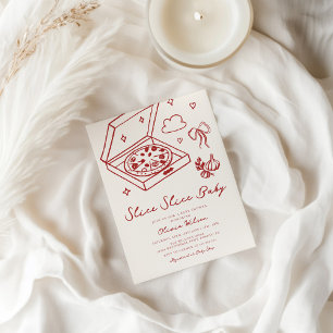 Slice Slice Baby Pizza Baby Shower Invitation