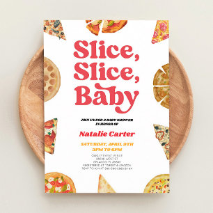 Slice Slice Baby Pizza Baby Shower Invitation