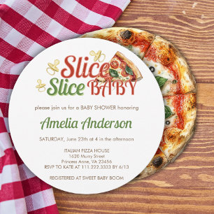 Slice Slice Baby Pizza Baby Shower Invitation 