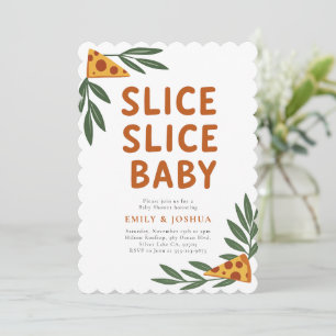 Slice Slice Baby Pizza Baby Shower Invitation