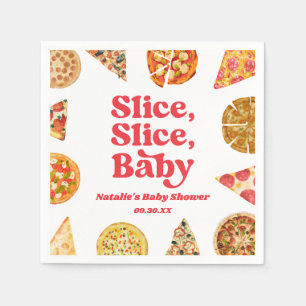 Slice, Slice, Baby! Pizza Baby Shower Napkin