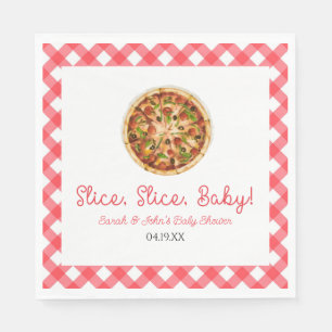 Slice, Slice, Baby! Pizza Baby Shower Napkin
