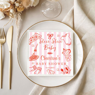 Slice Slice Baby Pizza & Baby Shower Paper Napkin