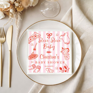 Slice Slice Baby Pizza & Baby Shower Paper Napkin