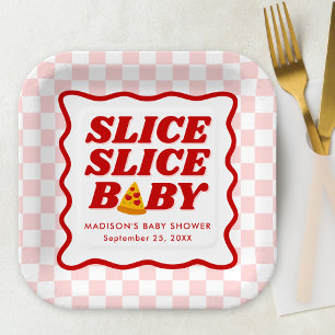Slice Slice Baby Pizza Baby Shower Paper Plate