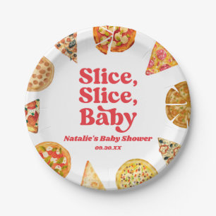 Slice, Slice, Baby! Pizza Baby Shower Paper Plate