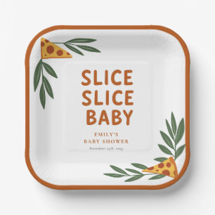 Slice Slice Baby Pizza Baby Shower Paper Plate