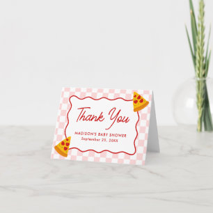 Slice Slice Baby Pizza Baby Shower Thank You Card