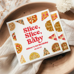 Slice, Slice, Baby! Pizza Birthday Party Napkin