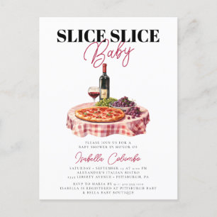 Slice Slice Baby Pizza Party  Baby Shower  Postcard