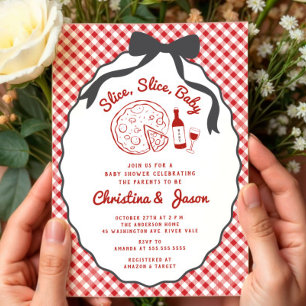 Slice Slice Baby Pizza Shower Invitation