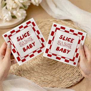 Slice Slice Baby Red Baby Shower Italian Napkin