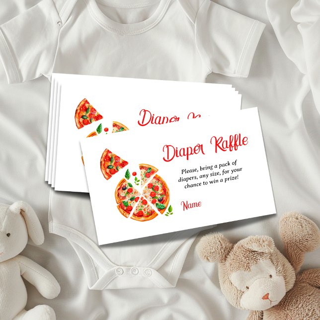 Slice Slice Baby Shower Party Game Diaper Raffle  Enclosure Card (Creator Uploaded)