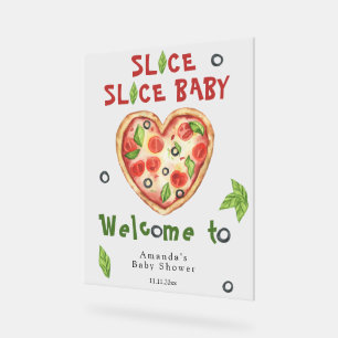 Slice, Slice Baby - Watercolor baby shower Acrylic Sign