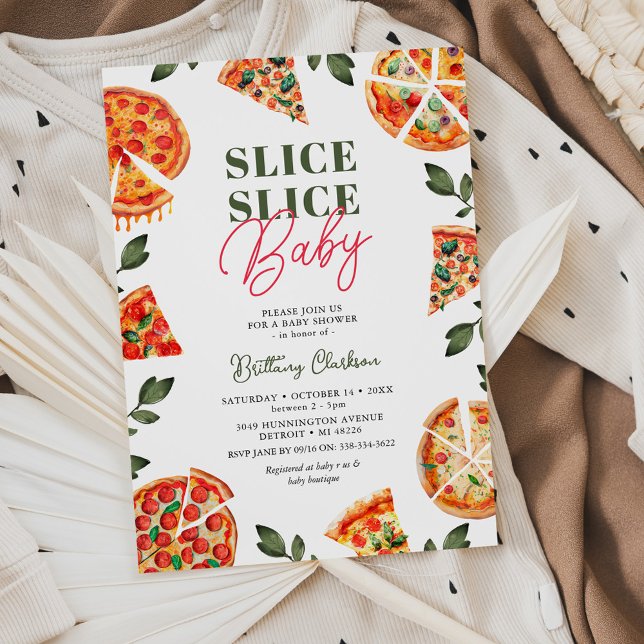Slice Slice Pizza Baby Shower Invitation (Creator Uploaded)