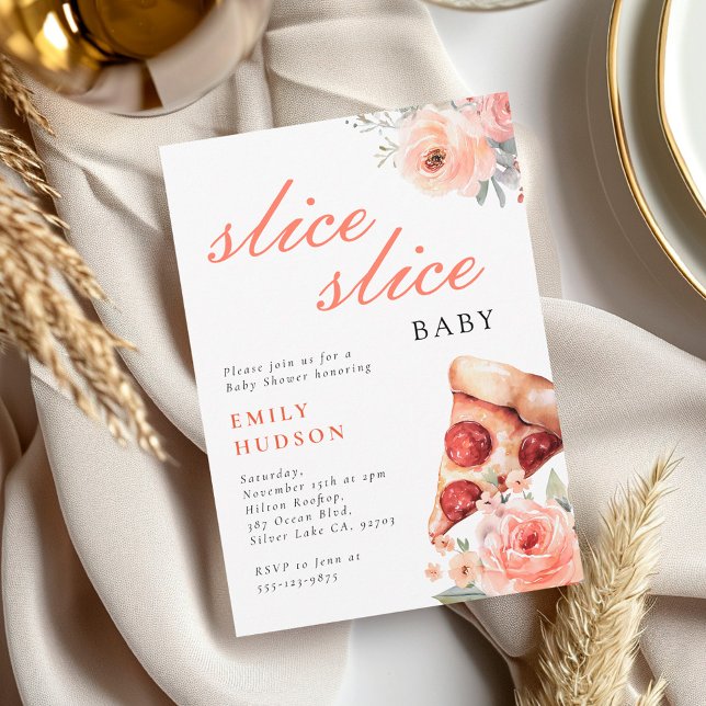 Slice Slice Pizza Baby Shower Invitation (Creator Uploaded)