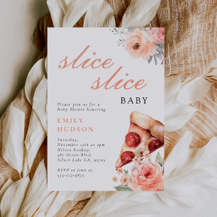 Slice Slice Pizza Baby Shower Invitation