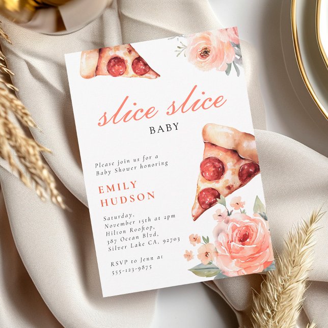 Slice Slice Pizza Baby Shower Invitation (Creator Uploaded)