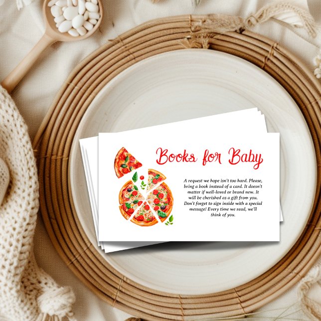 Slice Slice Pizza Books for Baby Shower Party Game Enclosure Card (Creator Uploaded)