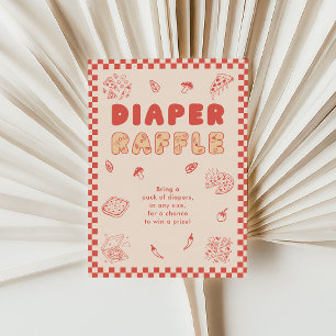Slice Slice Pizza Diaper Raffle Baby Shower Enclosure Card