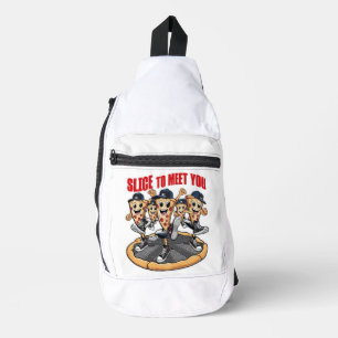 Slice To Meet You Funny Pizza Sling Bag