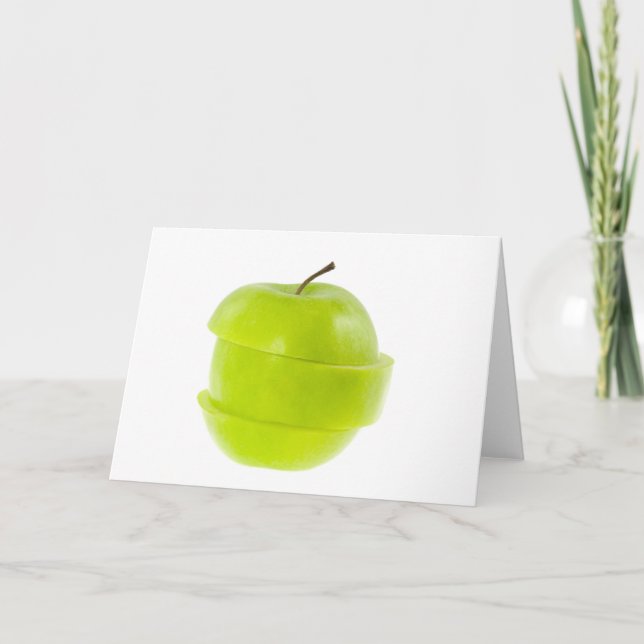 Sliced green apple card (Front)