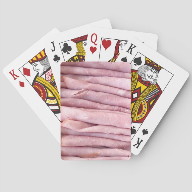 Sliced Ham Lunch Meat Playing Cards (Back)