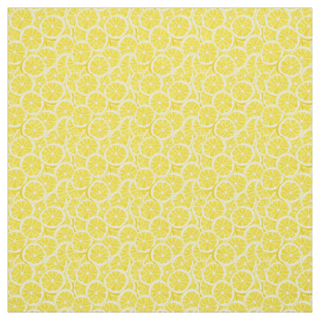 Sliced Lemons Design Fabric (Swatch)