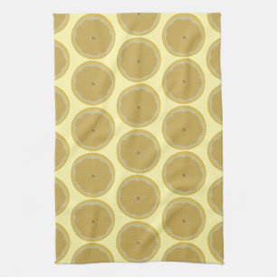 Sliced Lemons Pattern Kitchen Towels