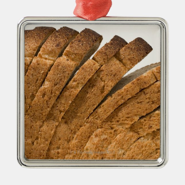Sliced loaf of bread metal tree decoration (Front)