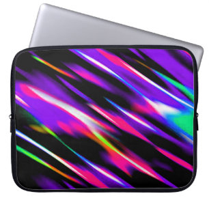 Sliced Neon Striped Animal Print Multicolored Hot Laptop Sleeve