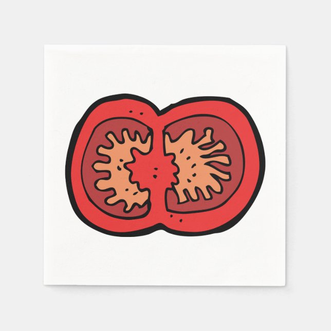 Sliced Tomato Paper Napkins (Front)