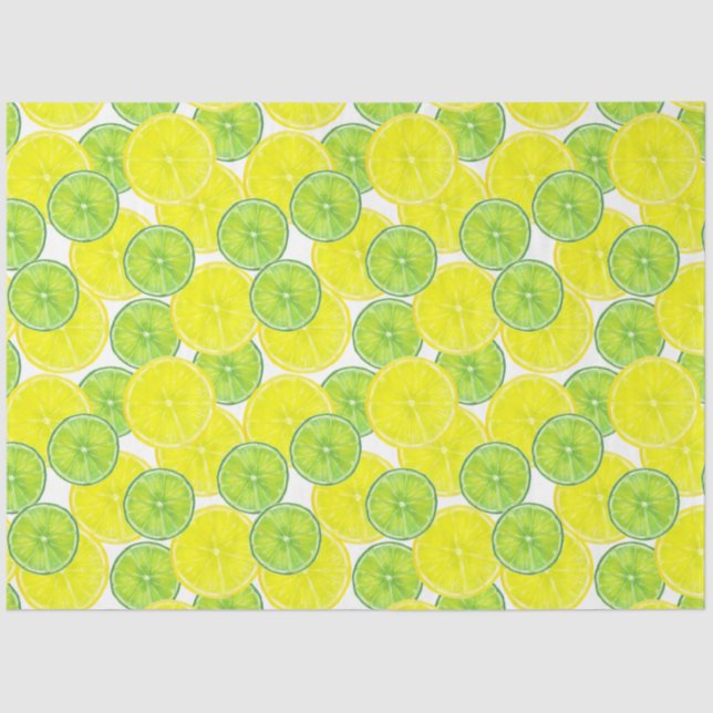 Slices of Lime and Lemon Fruit  Tissue Paper (Front)