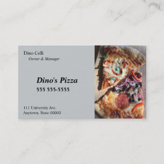 Slices of pizza business card