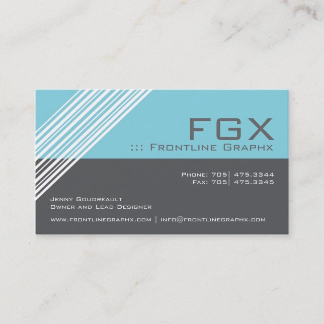 Slick and Modern Monogram Business Card (Front)