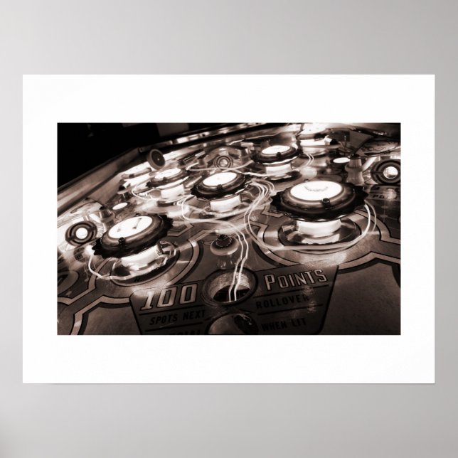 Slick Chick Tracers pinball poster (Front)