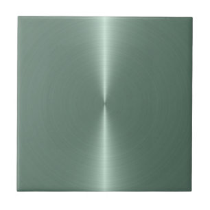 Slick Metallic Pastel Green Stainless Steel Look Tile