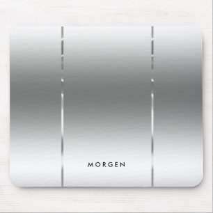 Slick modern shiny silver-grey background mouse mat