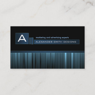 Slick Monogram Business Card