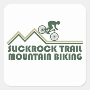 slickrock mtb mountain biking square sticker