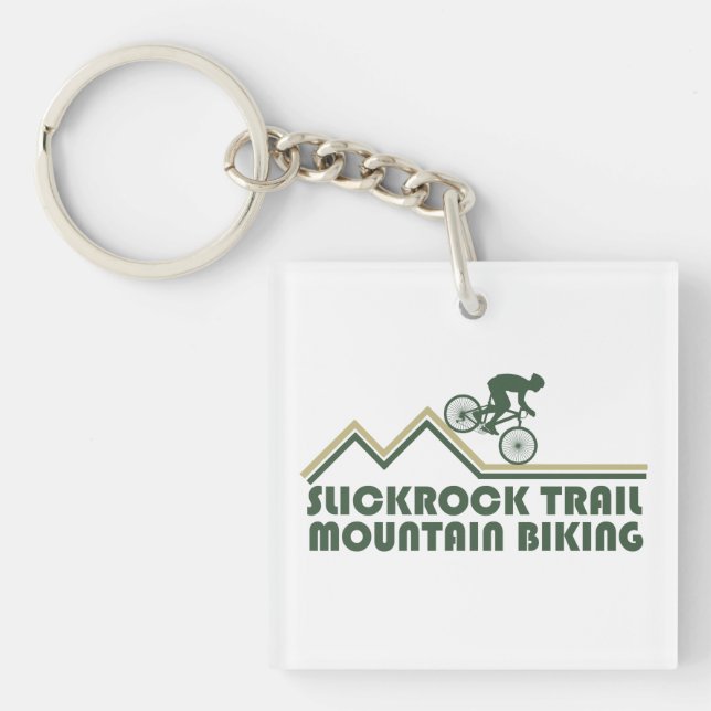 slickrock trails mtb mountain biking key ring (Front)