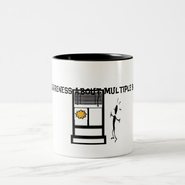 Slide1, RAISE AWARENESS ABOUT MULTIPLE SCLEROSIS Two-Tone Coffee Mug (Center)