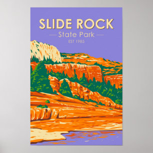 Slide Rock State Park Arizona Vintage Poster