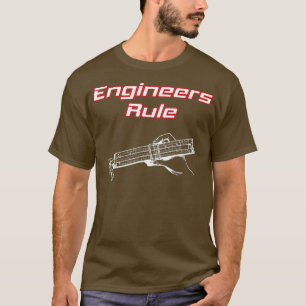 Slide Rule Engineers Rule Vintage Old School T-Shirt