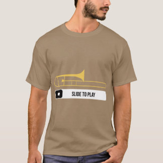 Slideo Playrombone Player Musician Gift Marching B T-Shirt