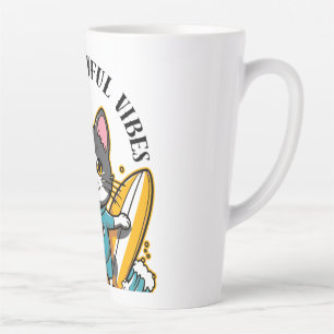 Sliding Cat Fun & Playful Vibes Latte Mug