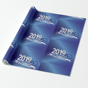 sliding in 2019 wrapping paper